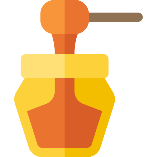 tarro de miel Basic Rounded Flat icono