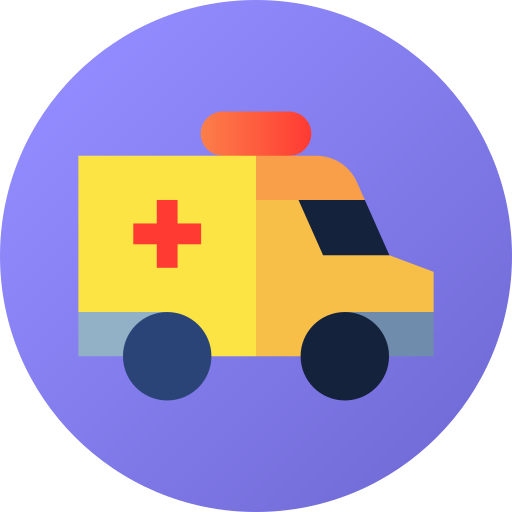 救急車 Flat Circular Gradient icon