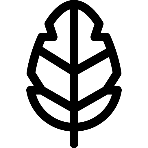 hoja Basic Rounded Lineal icono