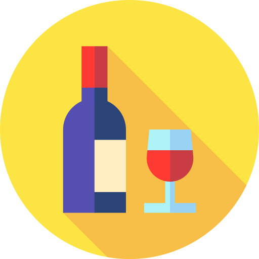 botella de vino Flat Circular Flat icono