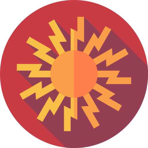 태양 Flat Circular Flat icon
