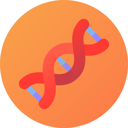 dna Flat Circular Gradient ikona