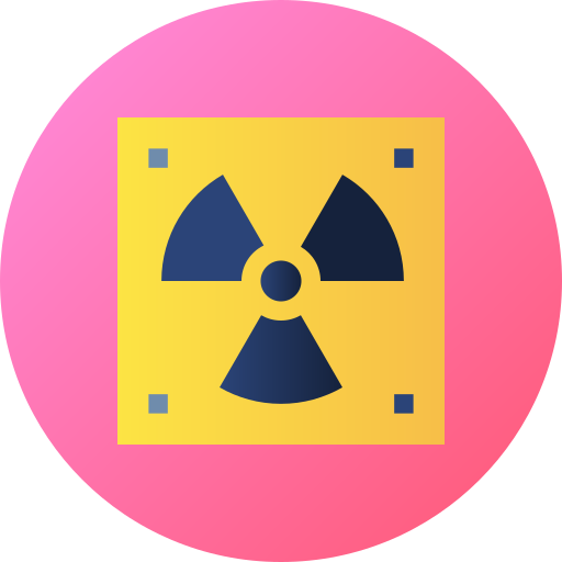 Radiation Flat Circular Gradient icon