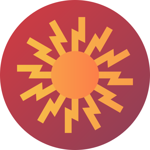太陽 Flat Circular Gradient icon