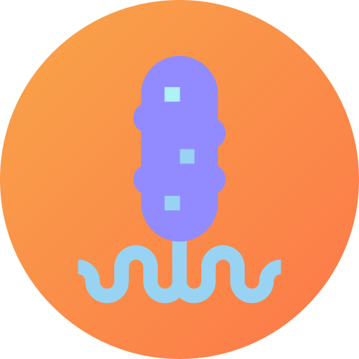 bakteria Flat Circular Gradient ikona