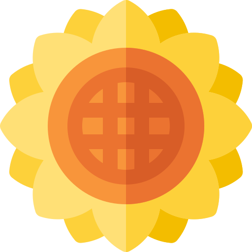 zonnebloem Basic Rounded Flat icoon