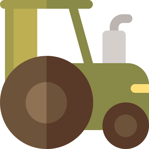 Трактор Basic Rounded Flat иконка