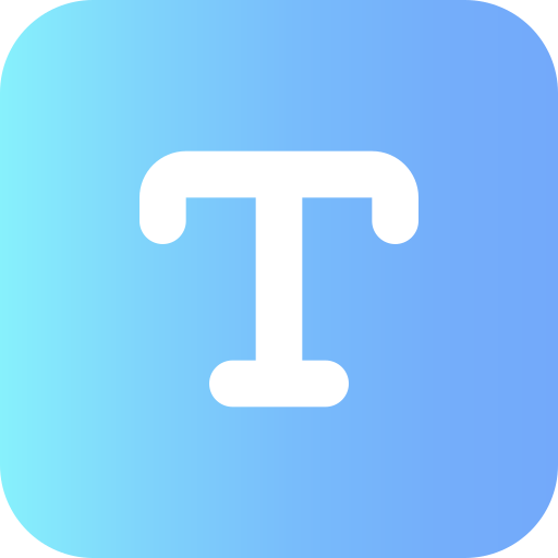 Text Generic Flat Gradient icon