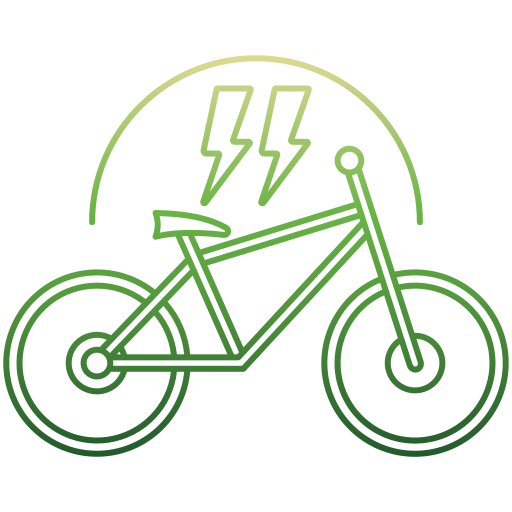 bicicleta electrica Generic Gradient icono