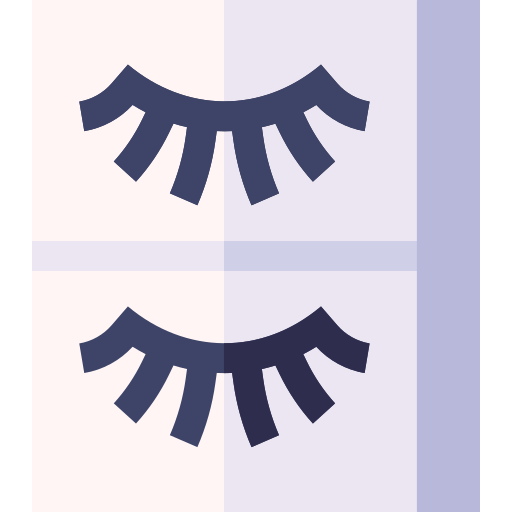 Eyelashes Basic Straight Flat icon