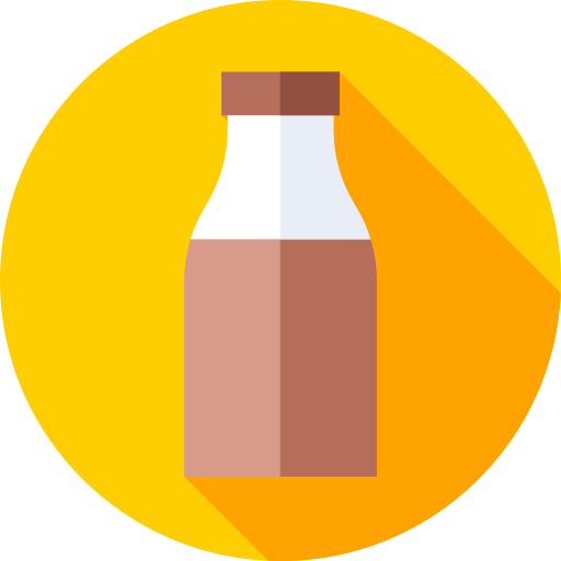 Chocolate milk Flat Circular Flat icon