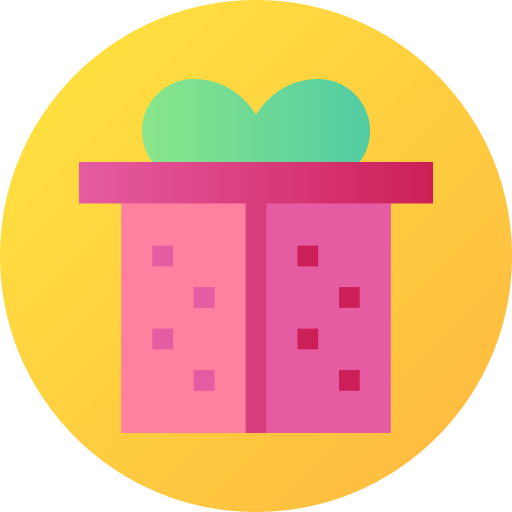 Gift box Flat Circular Gradient icon