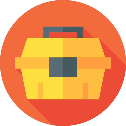 caja de herramientas Flat Circular Flat icono