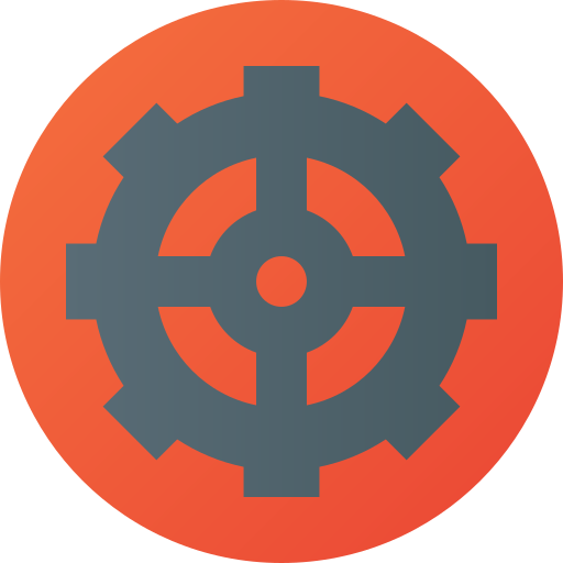 기어 Flat Circular Gradient icon