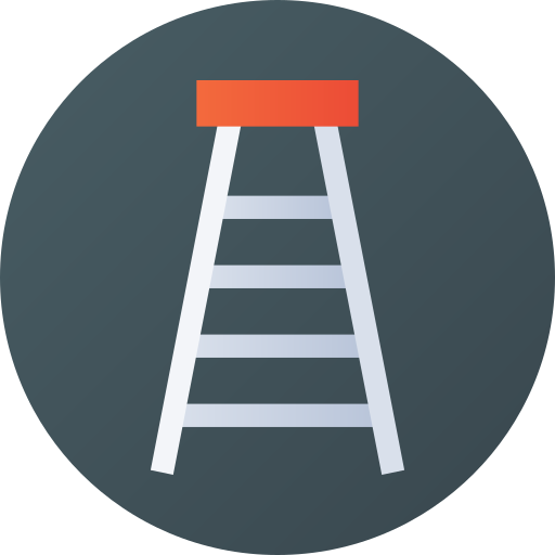 Лестница Flat Circular Gradient иконка