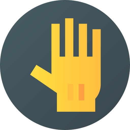 手袋 Flat Circular Gradient icon