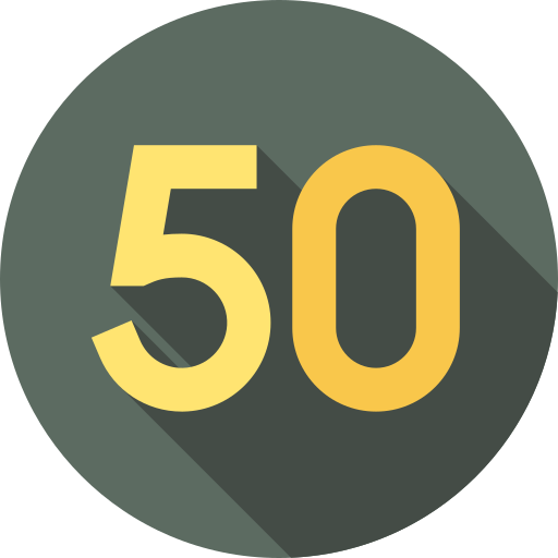 50 Flat Circular Flat icona