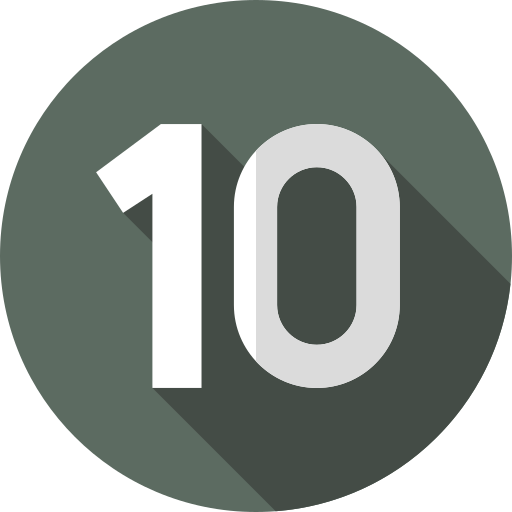 10 Flat Circular Flat icon