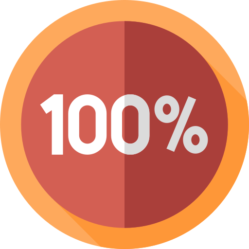100 percento Flat Circular Flat icona