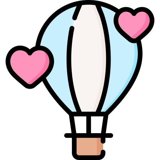 balon na gorące powietrze Special Lineal color ikona