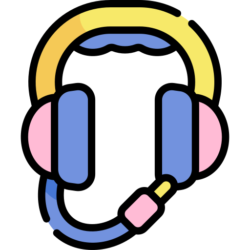 Headphones Kawaii Lineal color icon