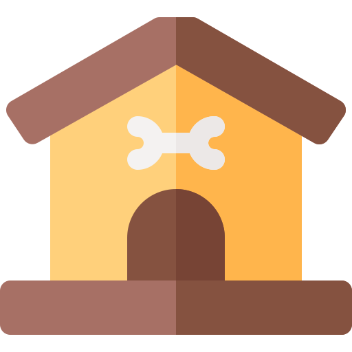 casa de perro Basic Rounded Flat icono