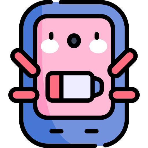 Low battery Kawaii Lineal color icon