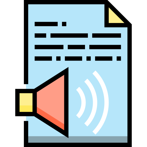 Transcription Detailed Straight Lineal color icon