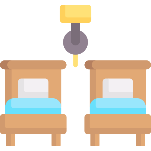 Twin beds Special Flat icon
