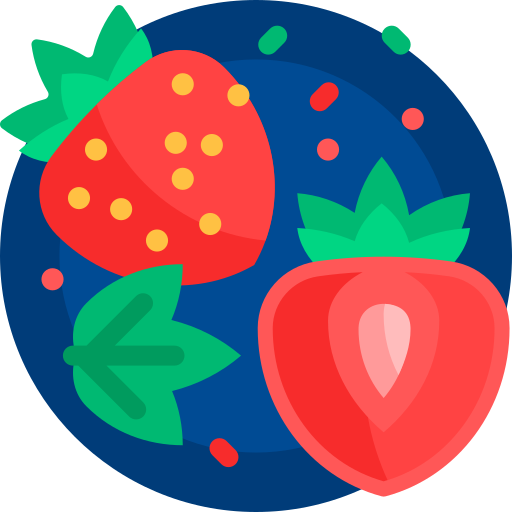 Strawberry Detailed Flat Circular Flat icon