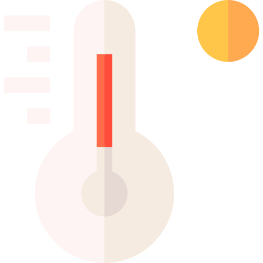 hohe temperaturen Basic Straight Flat icon