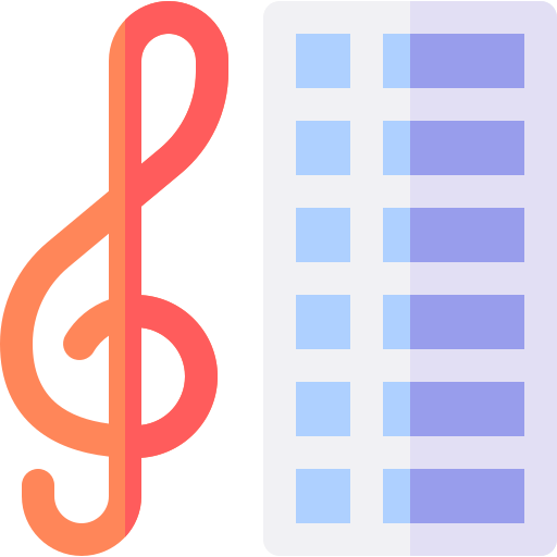 Treble clef Basic Rounded Flat icon