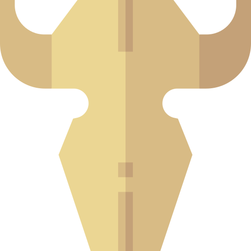 czaszka byka Basic Straight Flat ikona