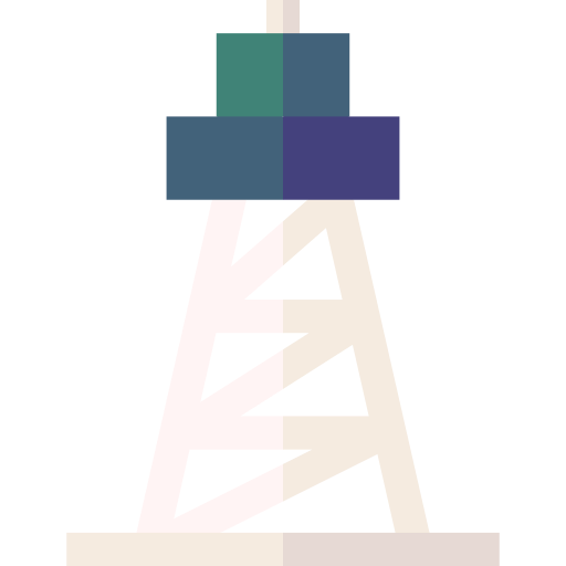 torre Basic Straight Flat Ícone