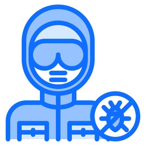 Pest control Coloring Blue icon