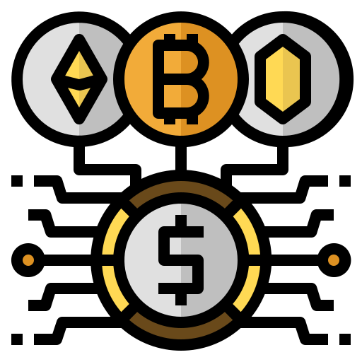 crypto-monnaie Generic Outline Color Icône