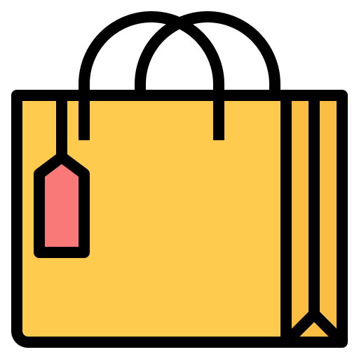쇼핑백 Generic Outline Color icon