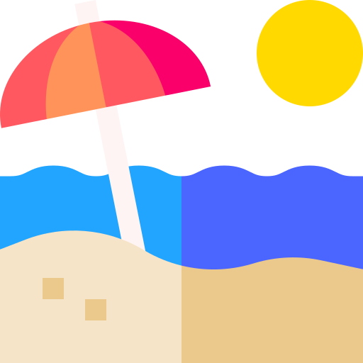 해변 Basic Straight Flat icon