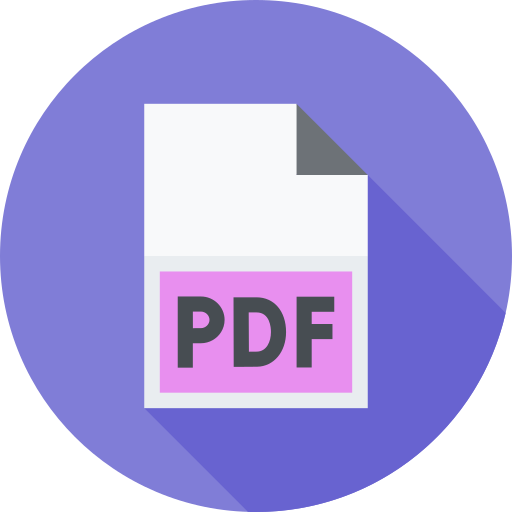 pdf 파일 Flat Circular Flat icon