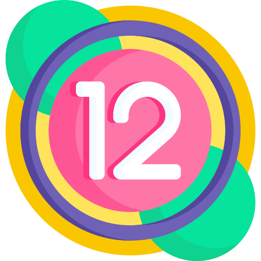 12 Detailed Flat Circular Flat icon