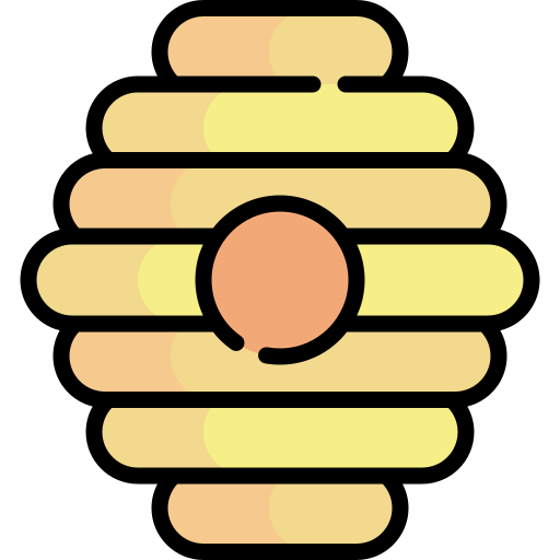Beehive Kawaii Lineal color icon