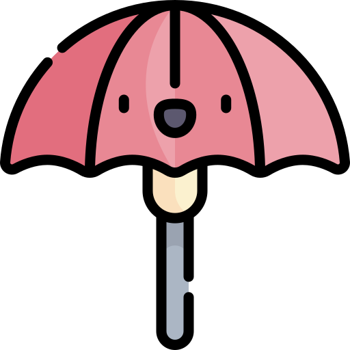 Umbrella Kawaii Lineal color icon