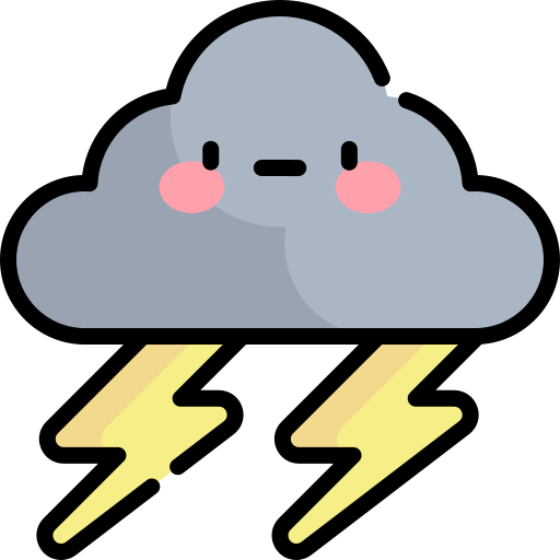 Storm Kawaii Lineal color icon