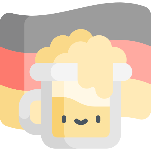 bandiera tedesca Kawaii Flat icona