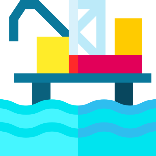 Нефтяная платформа Basic Straight Flat иконка