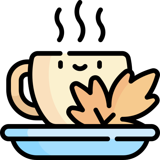 taza de café Kawaii Lineal color icono