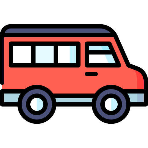 소형 버스 Special Lineal color icon