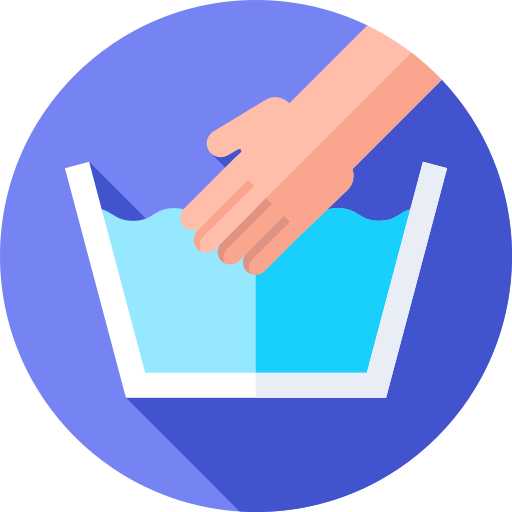 Hand wash Flat Circular Flat icon