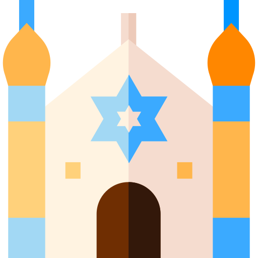 sinagoga Basic Straight Flat Ícone