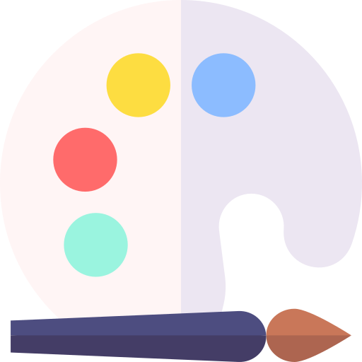 tavolozza di colori Basic Straight Flat icona